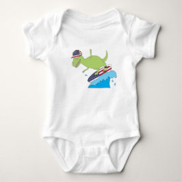 Body Para Bebê Navegação no Dinossauro da Bandeira Americana