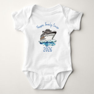 Body Para Bebê Navio de Cruzeiro Personalizado