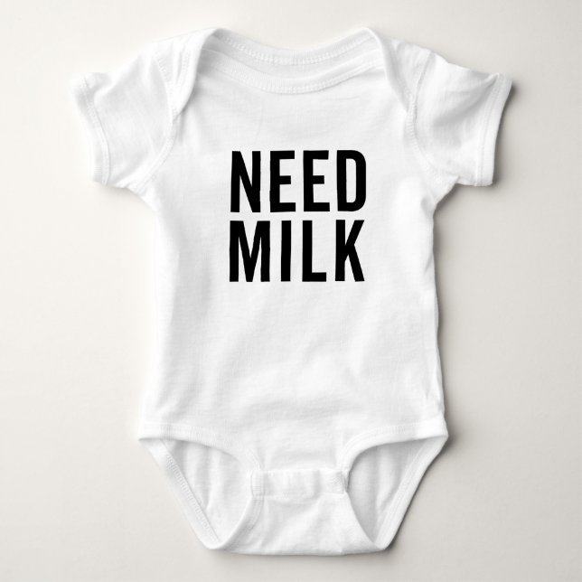 Body Para Bebê Necessidade de leite (Frente)