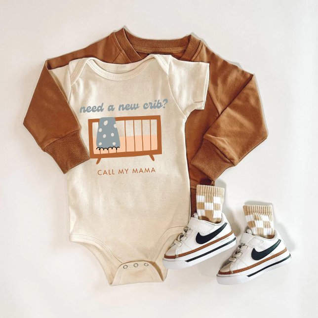 Body Para Bebê Need a New Crib Real Estate Bodysuit (NEED A NEW CRIB? CALL MY MAMA)