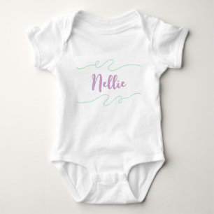 Body Para Bebê Nellie Name Custom Kids Girls Nome de Vestuário Re