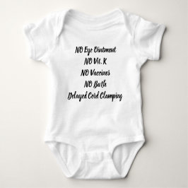 Body Para Bebê Nenhum plano do nascimento das vacinas