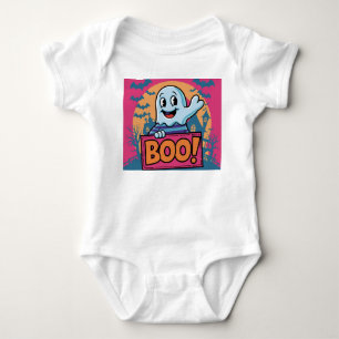 Body Para Bebê Neon Halloween Ghost, Neon Boo Halloween Ghost,