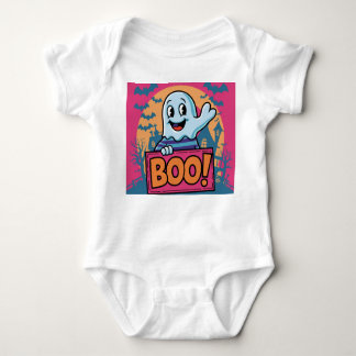 Body Para Bebê Neon Halloween Ghost, Neon Boo Halloween Ghost,