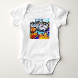 Body Para Bebê Neon Pop Bermuda