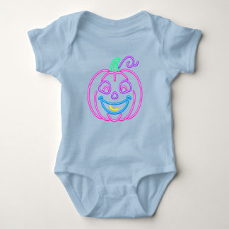 Body Para Bebê Neon Pumpkin – Bright and Fun Halloween Design