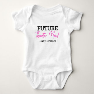 Body Para Bebê Nerd de Teatro Futuro - Rosa Personalizado