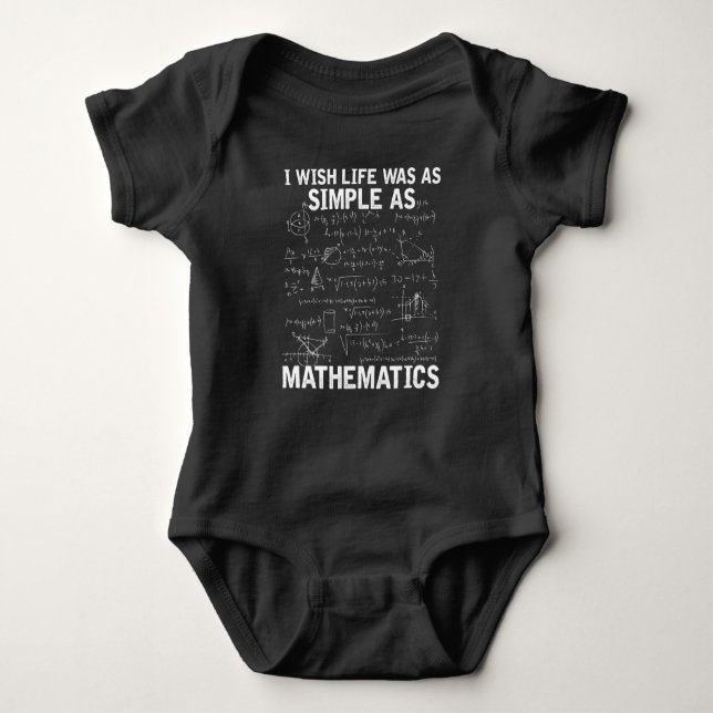 Body Para Bebê Nerd Encantado de Matemática do Professor de Matem (Frente)