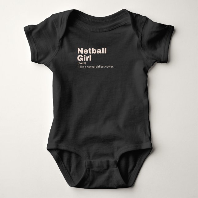 Body Para Bebê Netball Girl - Netball (Frente)