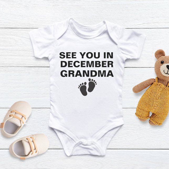 Body Para Bebê New Grandma,  Pregnancy Announcement to Grandma (Criador carregado)