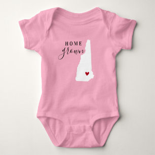 Body Para Bebê New Hampshire Home Grown State Tee
