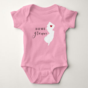 Body Para Bebê New Jersey Home Grown State Tee