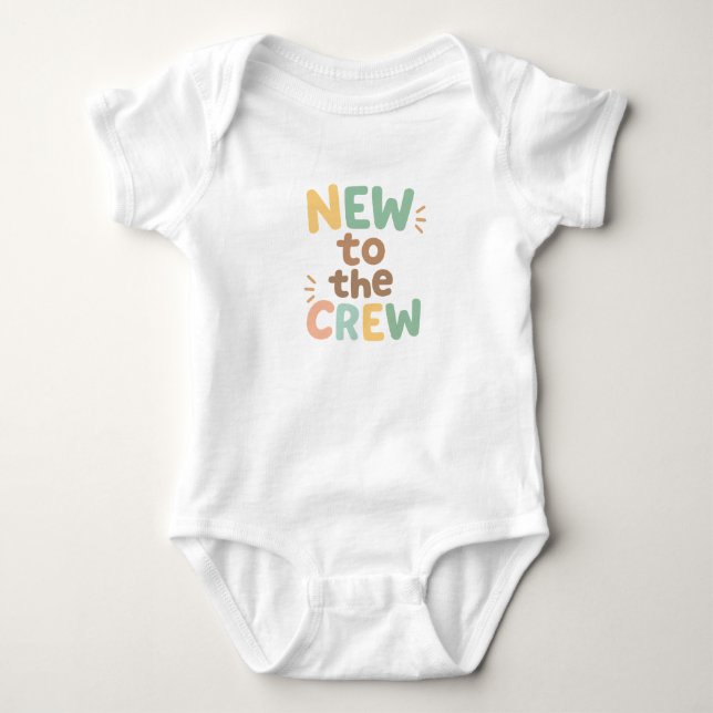 Body Para Bebê New to the Crew Baby Bodysuit Design (Frente)