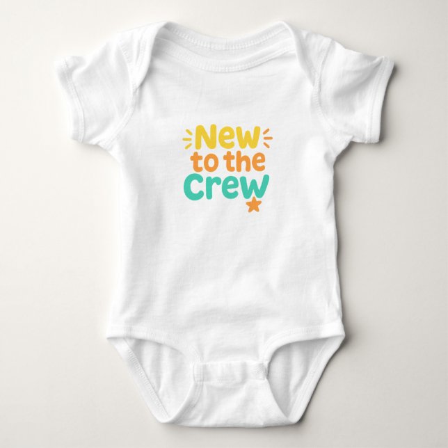 Body Para Bebê New to the Crew Baby Bodysuit Design (Frente)