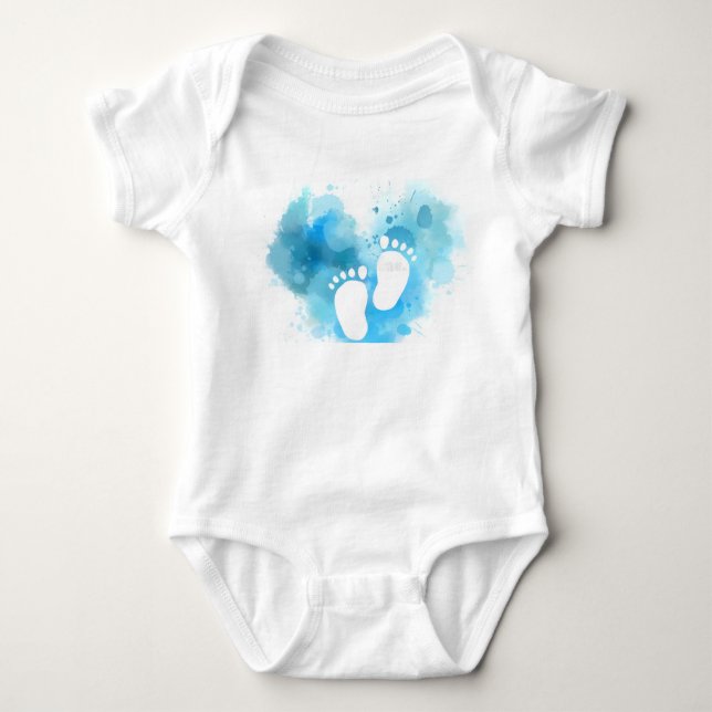 Body Para Bebê Newborn baby footprint design  (Frente)