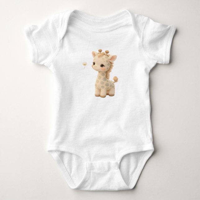 Body Para Bebê Nia the Giraffe Toddler Tee – Kawaii Nature Lover  (Frente)