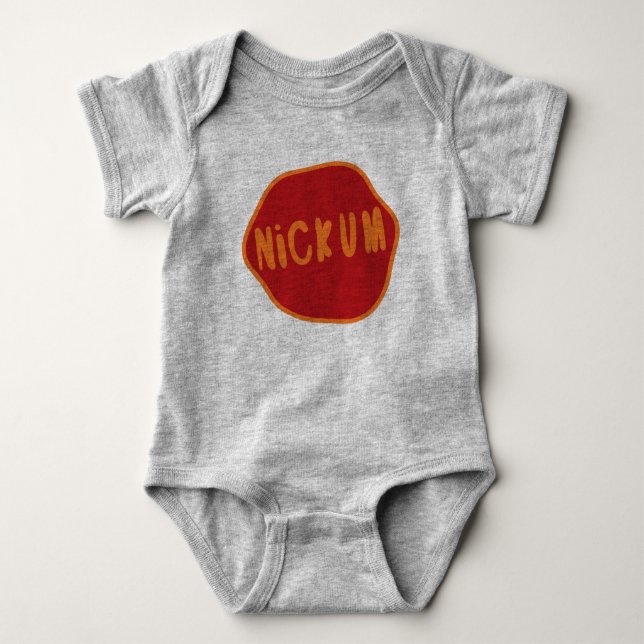 Body Para Bebê Nickum Doric Dialect escocês escocês de macarrão (Frente)