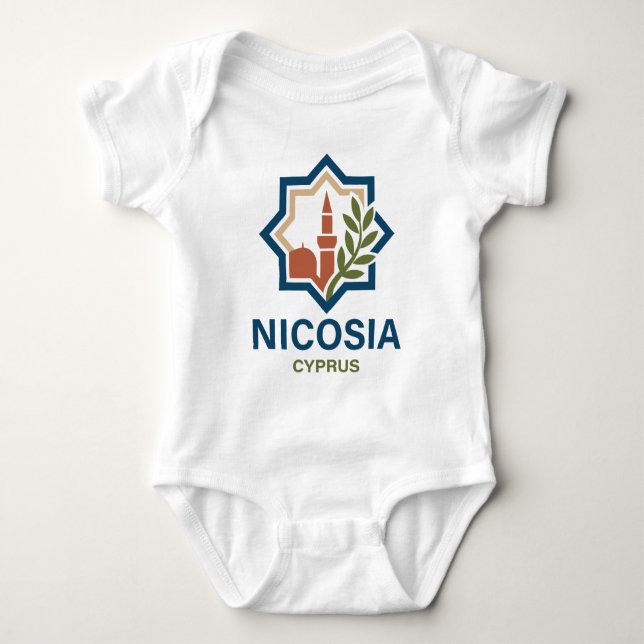 Body Para Bebê Nicosia Chipre Mediterrâneo (Frente)
