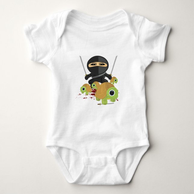 Body Para Bebê Ninja com tartarugas (Frente)
