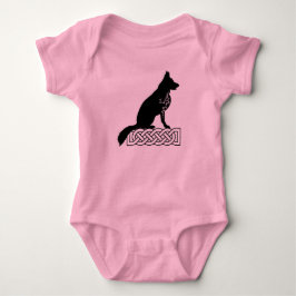 Body Para Bebê Nó Negra do Marinheiro do german shepherd Loki