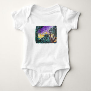 Body Para Bebê Noite Roxa