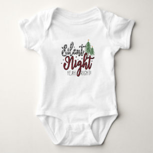 Body Para Bebê Noite Silenciosa Sim, Certo, Criança de Natal Bran