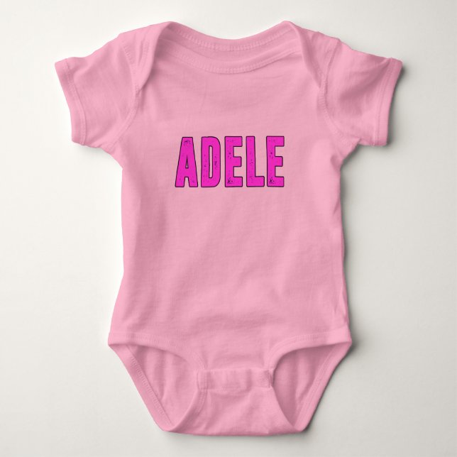 Body Para Bebê Nome Adele, para Adele (Frente)