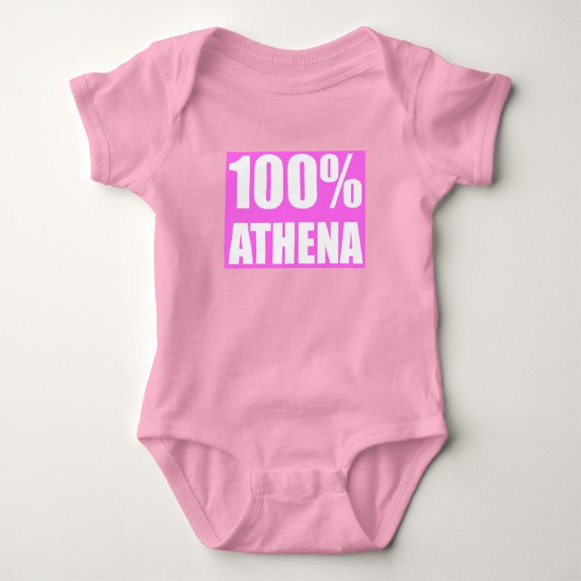 Body Para Bebê Nome Atena 100 por cento (Frente)