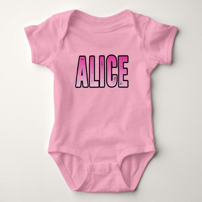 Body Para Bebê Nome da Alice (Frente)