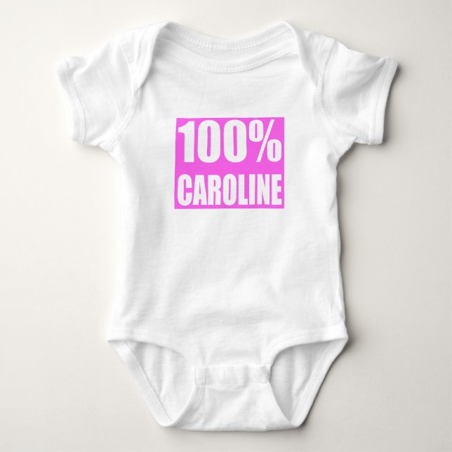 Body Para Bebê Nome da Caroline (Frente)