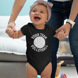 Body Para Bebê Nome da Equipe de Vôlei Baby, Nome do Jogador e Nú