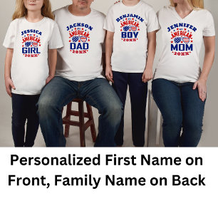 Body Para Bebê Nome da família correspondente 4 de julho All Amer