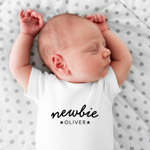 Body Para Bebê Nome da novata Na moda de estrela minimalista mo