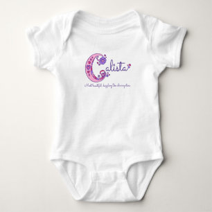 Body Para Bebê Nome das meninas de Calista & significado da