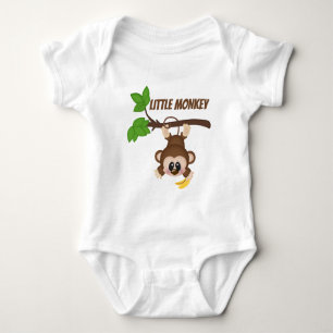 Body Para Bebê Nome de adição de macaco-da-selva unissexo