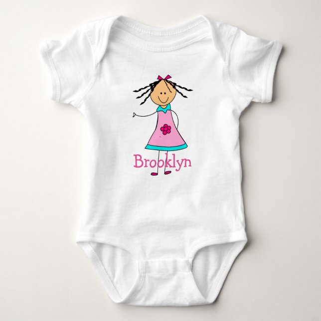 Body Para Bebê Nome de bebê BROOKLYN personalizado (Frente)