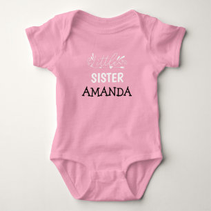 Body Para Bebê Nome de bebé personalizável Irmãzinha Baby Name me