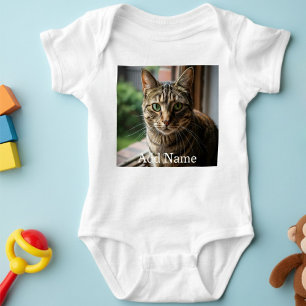 Body Para Bebê Nome de Foto Personalizado Texto Bebê Personalizad