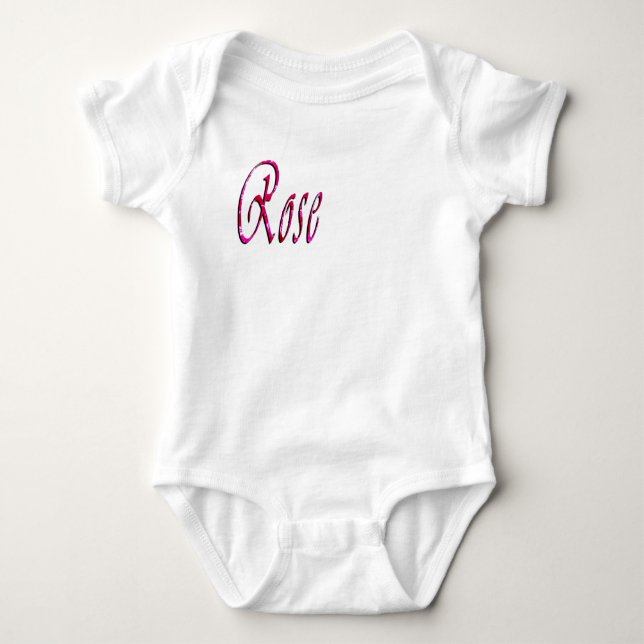 Body Para Bebê Nome de Meninas Rosa, (Frente)