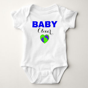 Body Para Bebê Nome do Bebê Aqui - Menino Recém-Nascido