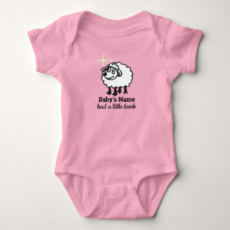 Body Para Bebê Nome do Bebê Branco... tinha um carneiro.