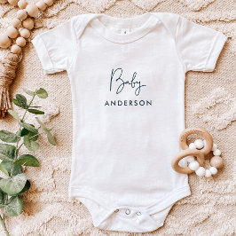 Body Para Bebê Nome do Bebê Personalizado do Indigo