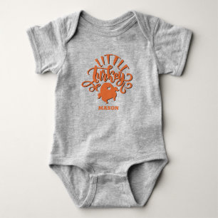 Body Para Bebê Nome do Bebê Personalizado Laranja Pequena Turquia