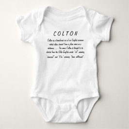 Body Para Bebê Nome do Colton Significado