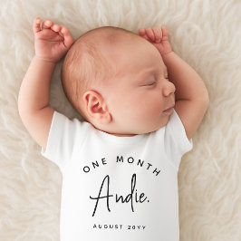 Body Para Bebê Nome do Mês da Celebração de Etapa