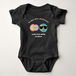Body Para Bebê Nome e data personalizados do Eclipse Solar de Cub