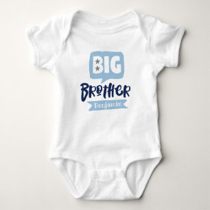 Body Para Bebê Nome e Monograma do Anúncio do Big Brother Baby