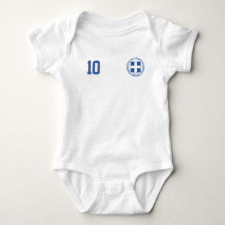 Body Para Bebê Nome e Número Personalizados de Futebol da Grécia