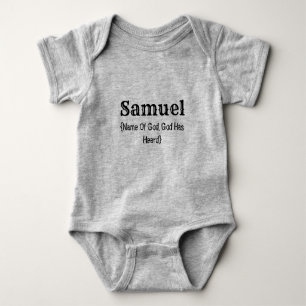 Body Para Bebê Nome e significado (Samuel)
