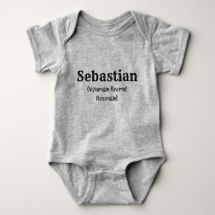 Body Para Bebê Nome e significado (Sebastian)